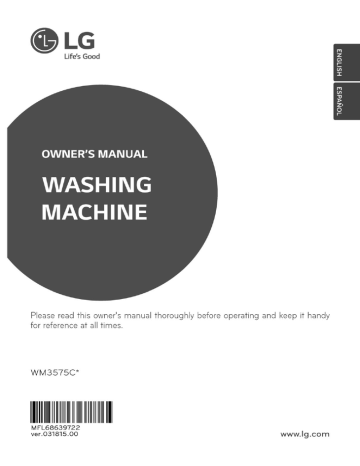 LG Electronics WM3575CW Use and Care Manual | Manualzz