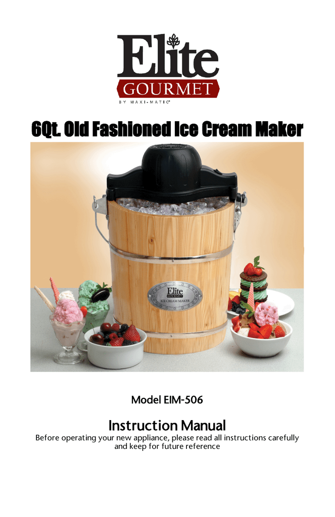 Cook's essentials thermoelectric online ice cream maker manual