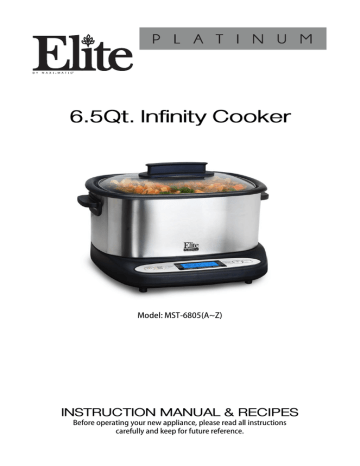 Elite MST-6805 Use and Care Manual | Manualzz