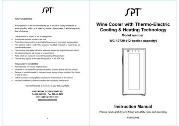 spt wine cooler parts