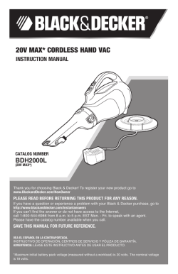 User manual Black & Decker BDH2000L (English - 28 pages)