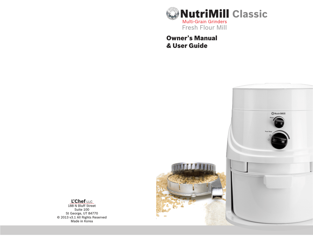 NutriMill 760200 User guide | Manualzz