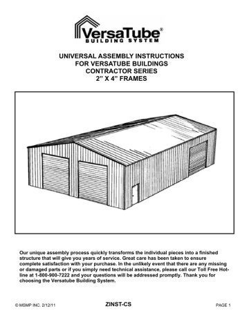 VersaTube VS3406014420WS Assembly Instructions | Manualzz