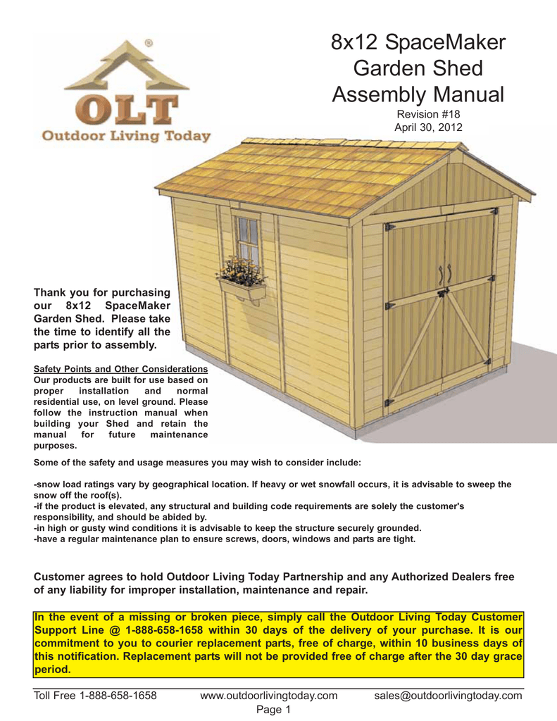 olt garden in a box on Outdoor Living Today Sm812 Installation Guide Manualzz