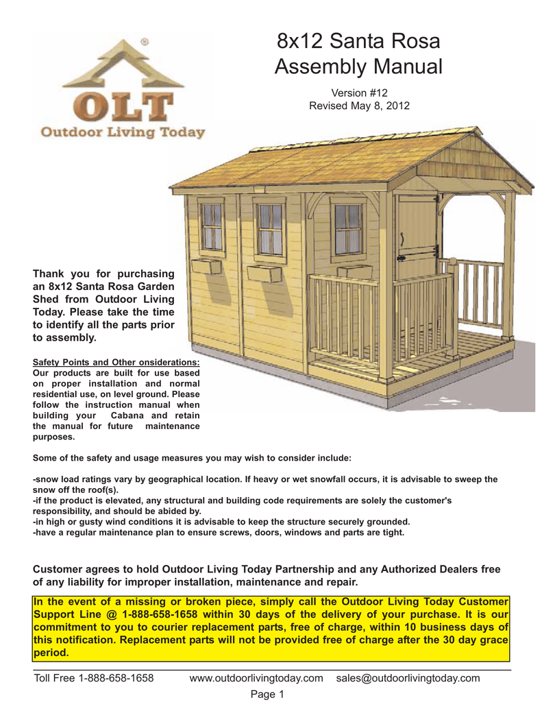 olt garden in a box on Outdoor Living Today Sr812 User Guide Manualzz
