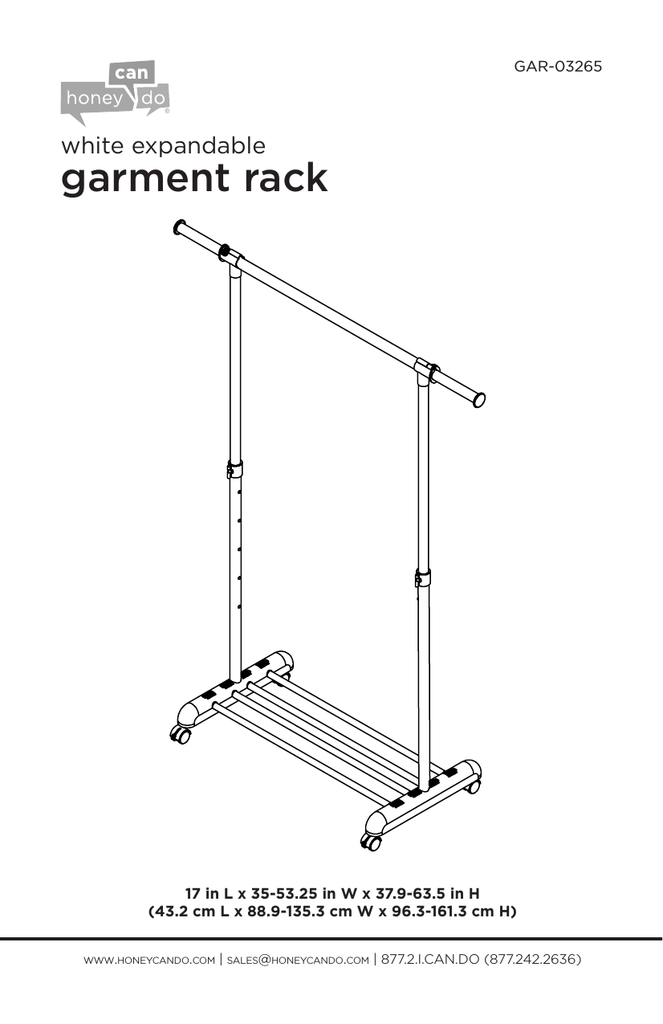 Honey Can Do Gar 03265 Instructions Assembly Manualzz - Honey Can Do Garment Rack Assembly Honey Can Do Gar 03265 Instructions Assembly Manualzz - Honey Can Do Garment Rack Assembly