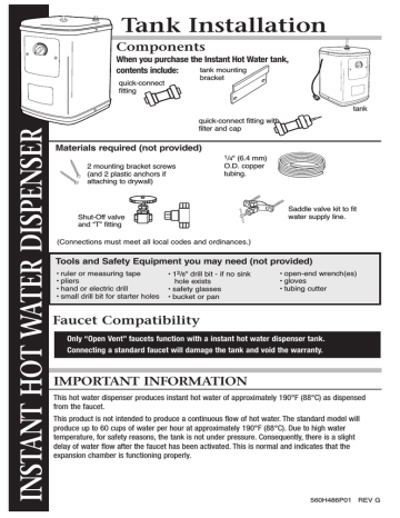 Whitehaus WH-TANK2 60 Cups Electric Hot Water Tank for Water Dispensers