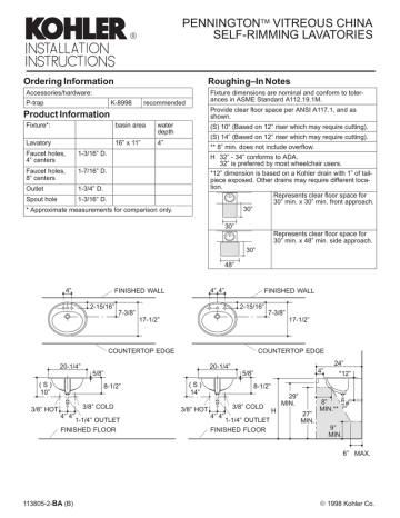 KOHLER K-8998-CP Installation Guide | Manualzz