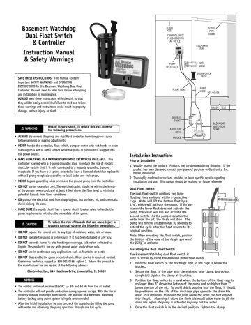 Basement Watchdog Bwc1 Instructions Assembly Manualzz Basement Watchdog Bwc1 Instructions, Basement Watchdog Bwc1 Dual Float Sump Pump Switch With Controller