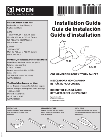 MOEN 7545SRS Installation Guide | Manualzz