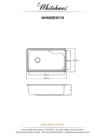 Whitehaus Collection WHNDB3016-BSS Installation Guide | Manualzz