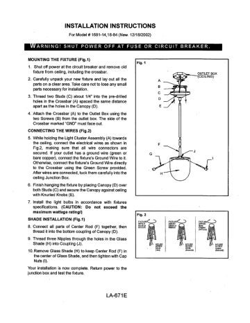 Minka Lavery 1681-14 Installation Guide | Manualzz