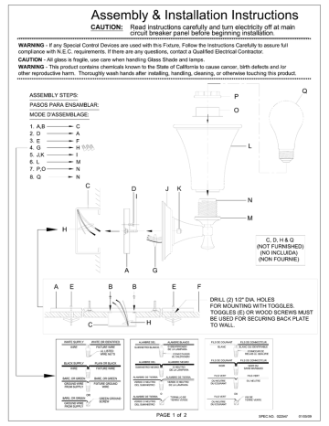 Progress Lighting P3133-15 Installation Guide | Manualzz