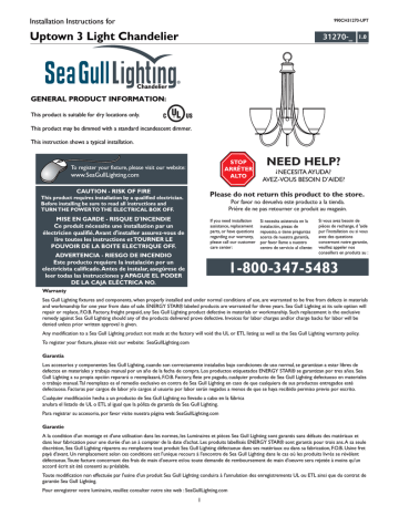 Sea Gull Lighting 31270-839 Installation Guide | Manualzz