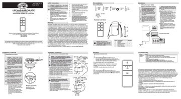 Hampton Bay 68130 Installation Guide 