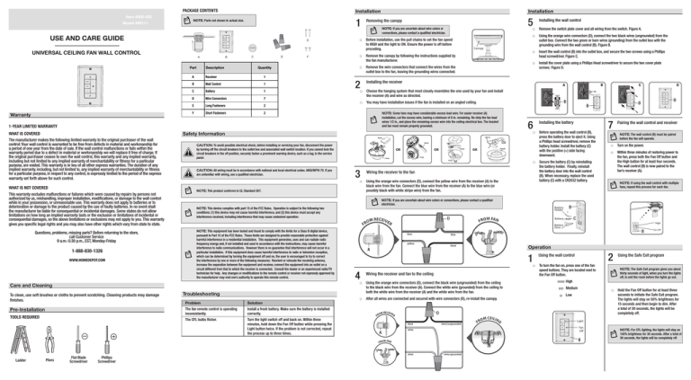 Hunter 99111 User guide | Manualzz