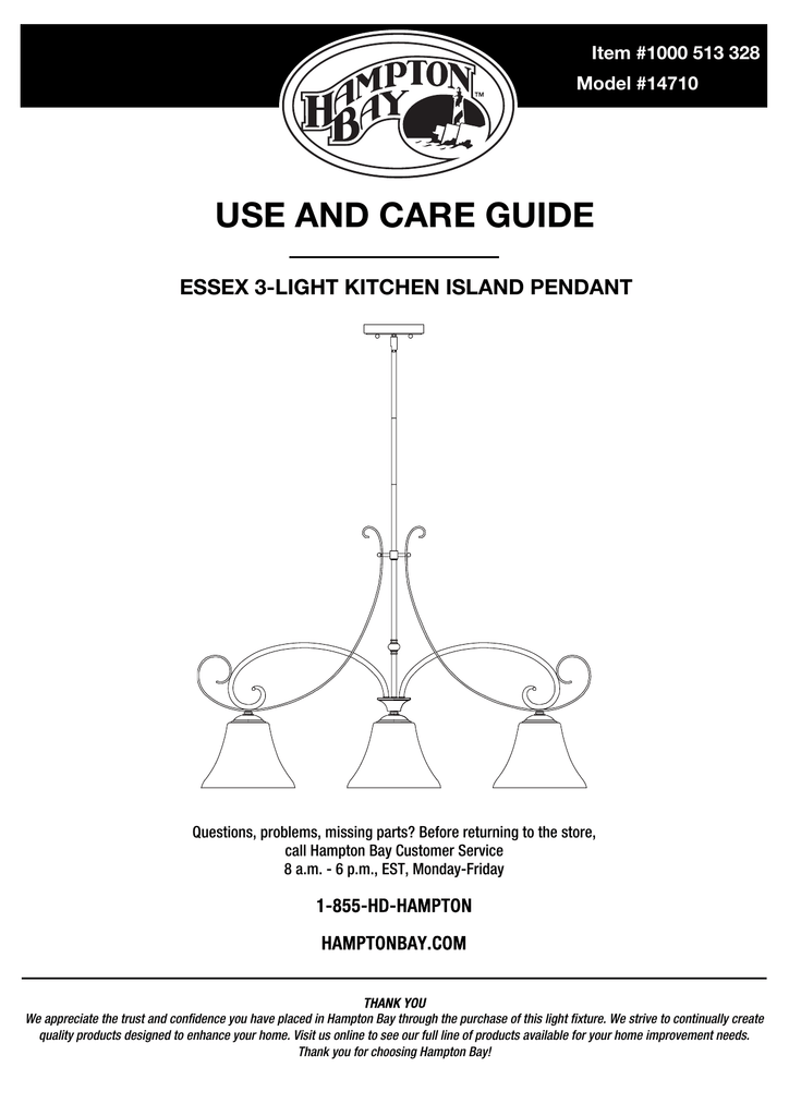 Hampton Bay 14710 Instructions / Assembly Manualzz