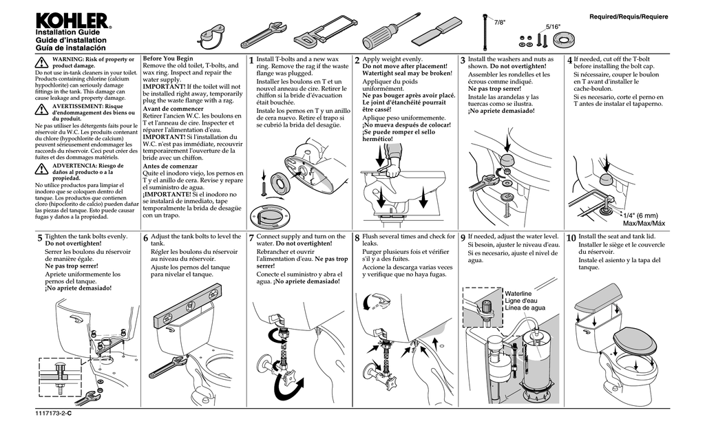 Kohler Toilet Seat Installation Instructions