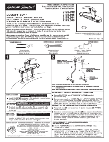 American Standard 2175500.295 Installation instructions | Manualzz