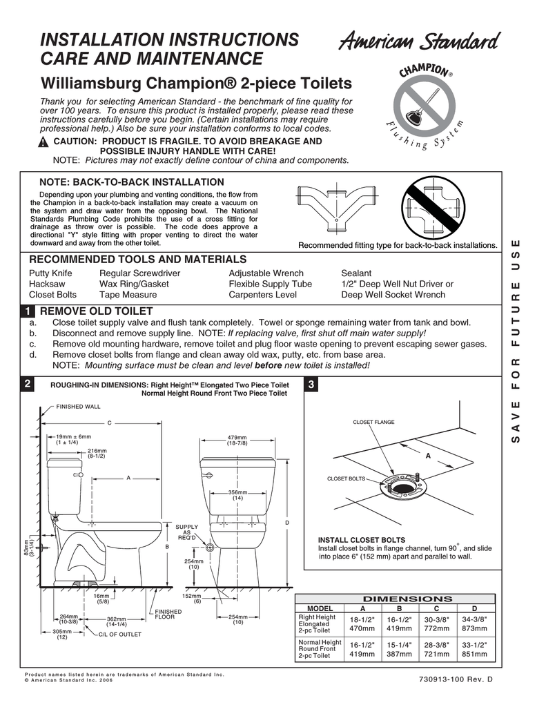 American Standard 3225.016.021 Installation Guide | Manualzz