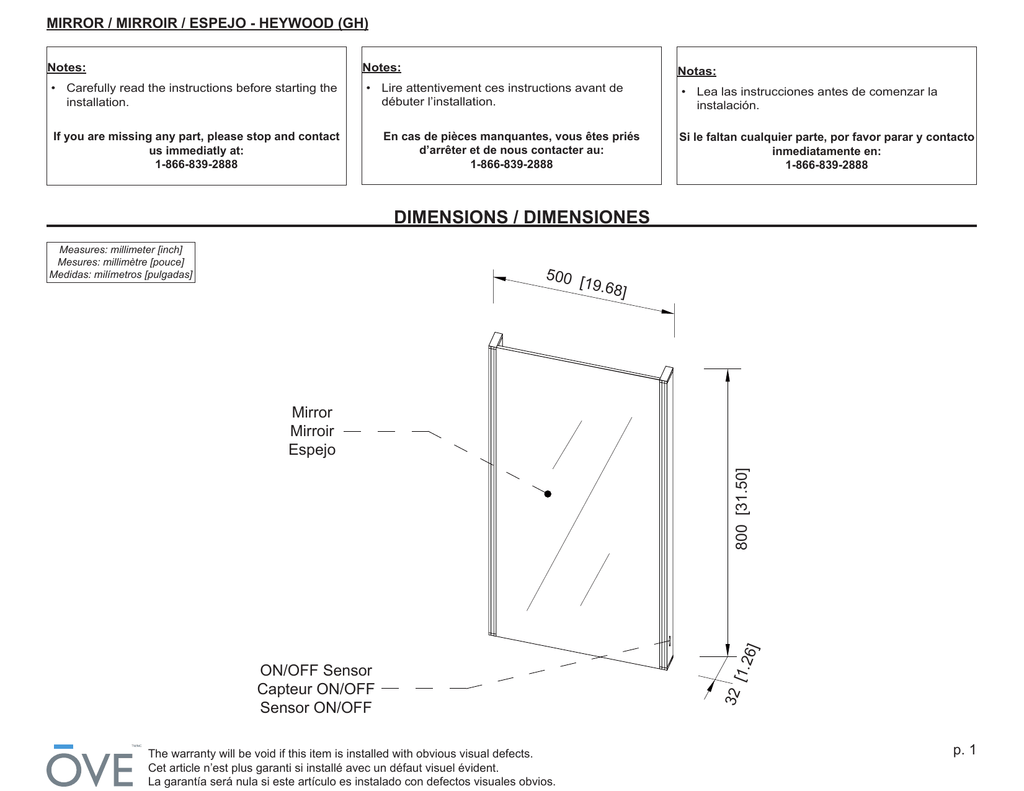 Ove Decors Ove Dl 03a Installation Guide Manualzz