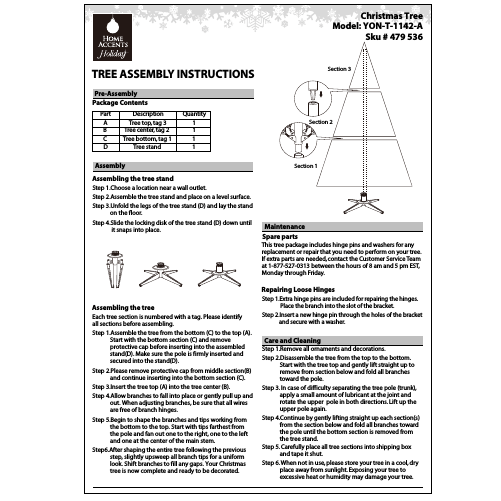 Home Accents Holiday TG76M5304X00 Instructions / Assembly | Manualzz