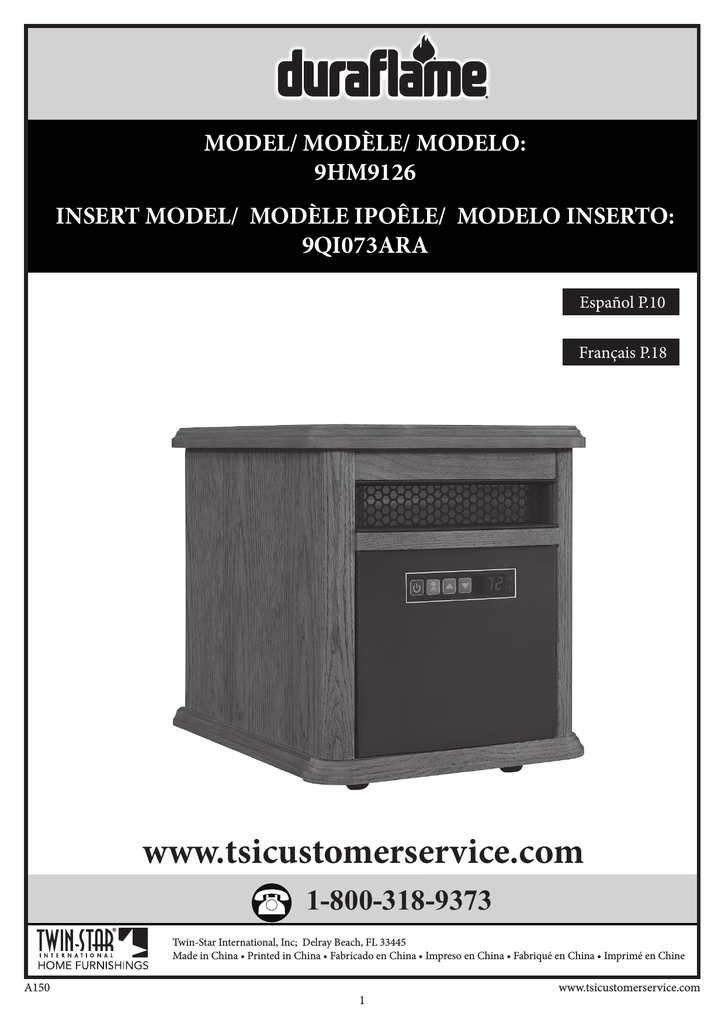 Duraflame 9HM9126-O142 Installation Guide | Manualzz