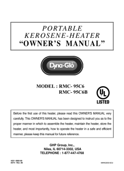 Dyna glo hotsell rmc 95c6b