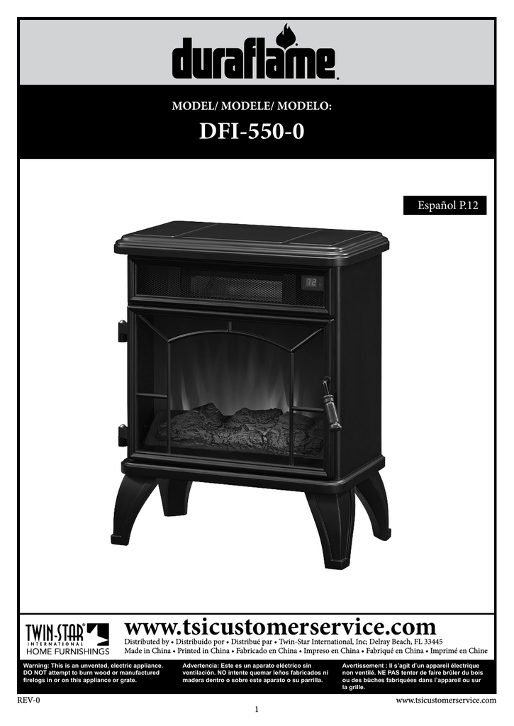 Duraflame DFI-550-0 Installation Guide | Manualzz