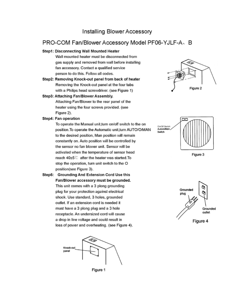 Procom PF06-YJLF-B Installation guide | Manualzz