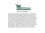 Whitehall Products 16177 Use and Care Manual