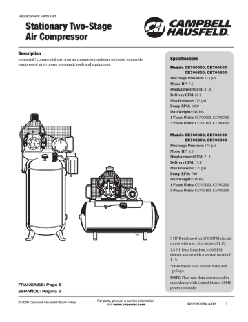 Campbell Hausfeld CE7053 Use and Care Manual | Manualzz