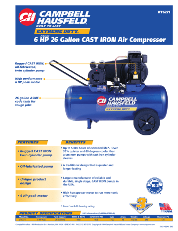 campbell hausfeld extreme duty air compressor 4 gallon campbell hausfeld extreme duty air compressor 4 gallon