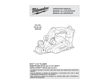Milwaukee 2623-20 Operator's Manual | Manualzz