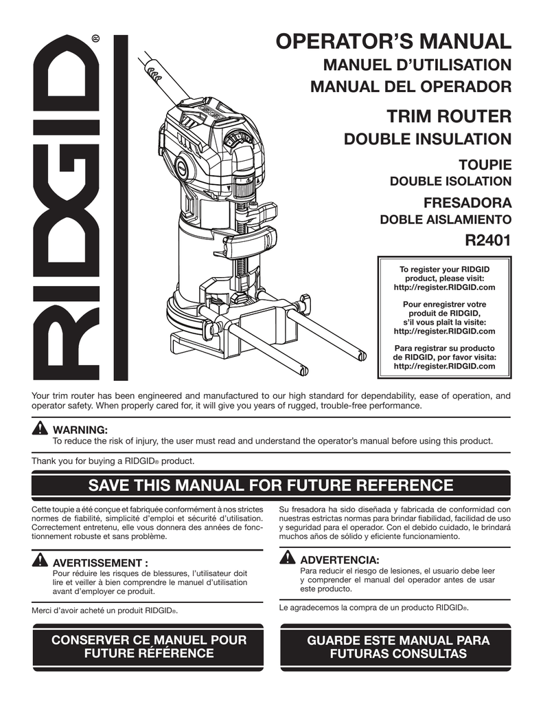 Ridgid R Manual Manualzz