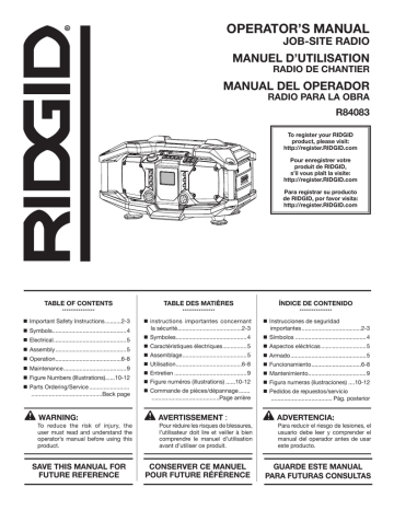 Ridgid radios x4 discount r84083