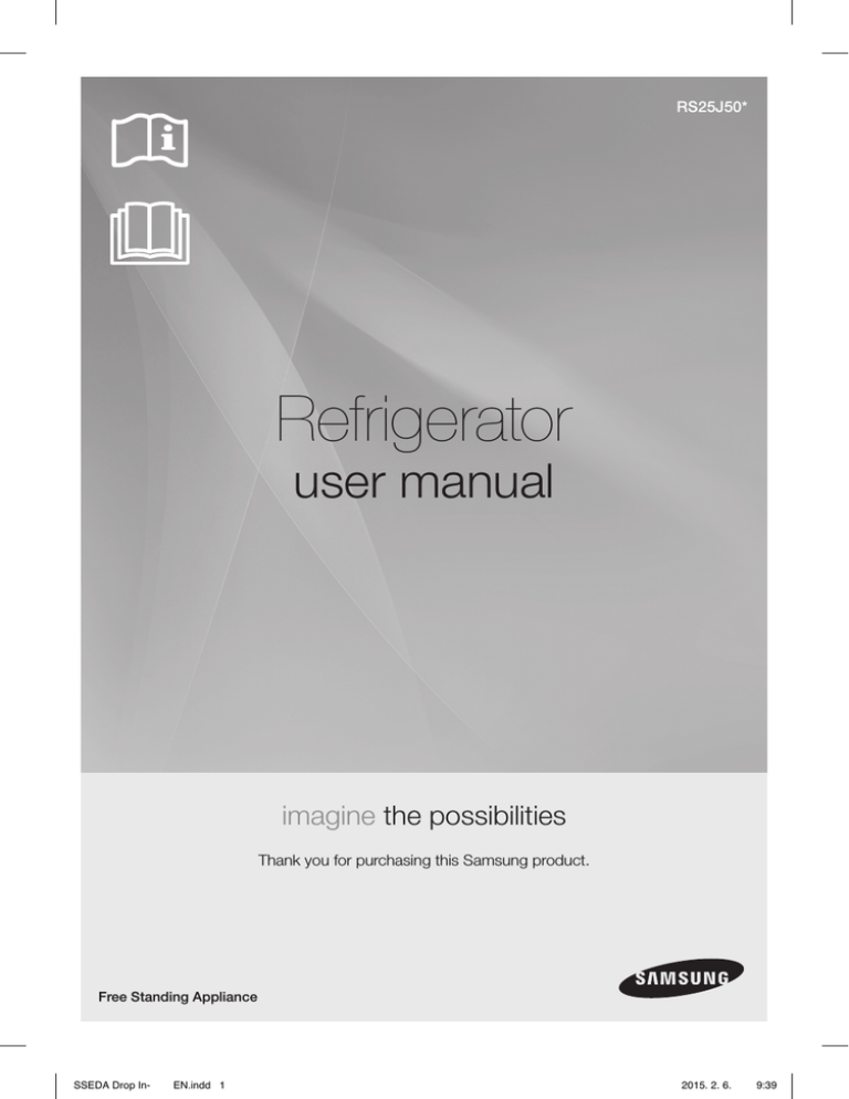 Samsung RS25J500DSG, RS25J500DSR Installation guide Manualzz