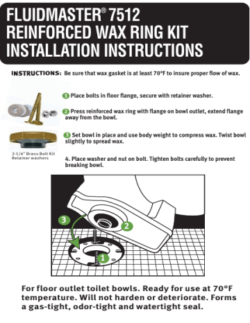 FLUIDMASTER 7512 Installation Instructions | Manualzz