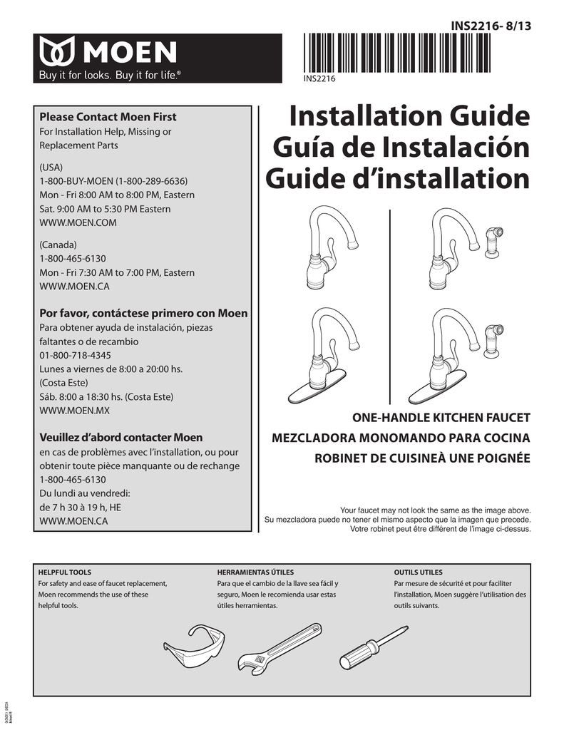 Moen 87313SRS Installation guide | Manualzz