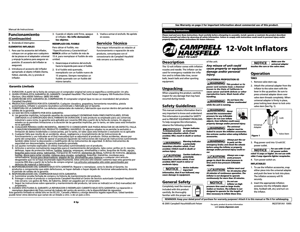 Campbell Hausfeld Rp1200 User Guide Manualzz
