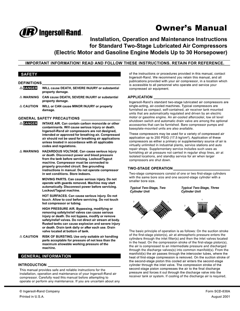Ingersoll Rand 2475F14G Use and Care Manual | Manualzz