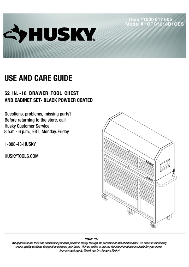 Husky Hotc5218b1qes Use And Care Manual Manualzz
