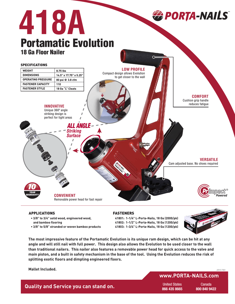 18 gauge floor nailer for bamboo