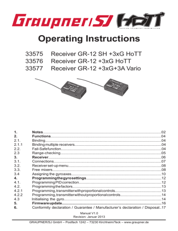 GRAUPNER 33577 Operating Instructions Manual | Manualzz
