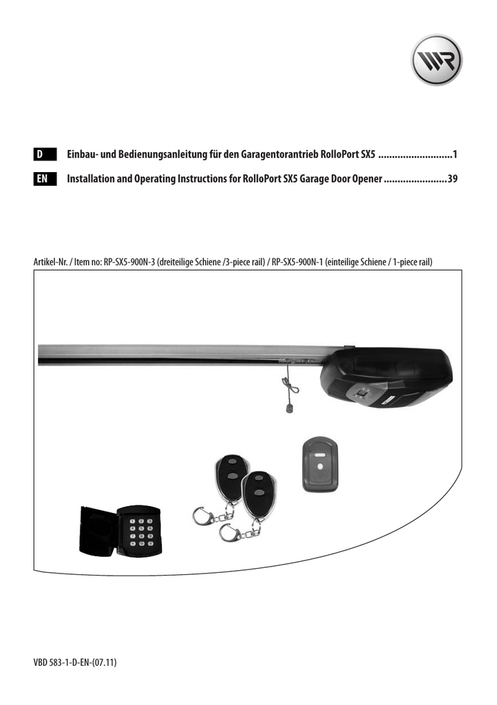 Anleitung RolloPort SX5 Manualzz