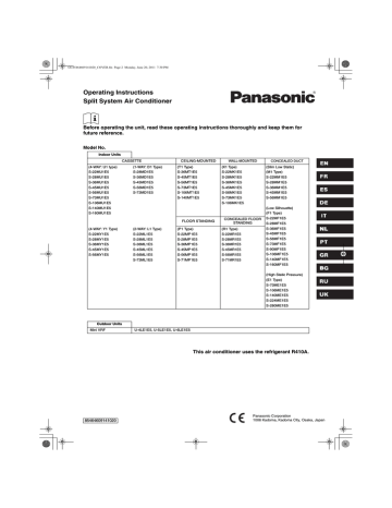 Operating Instructions Split System Air Conditioner | Manualzz