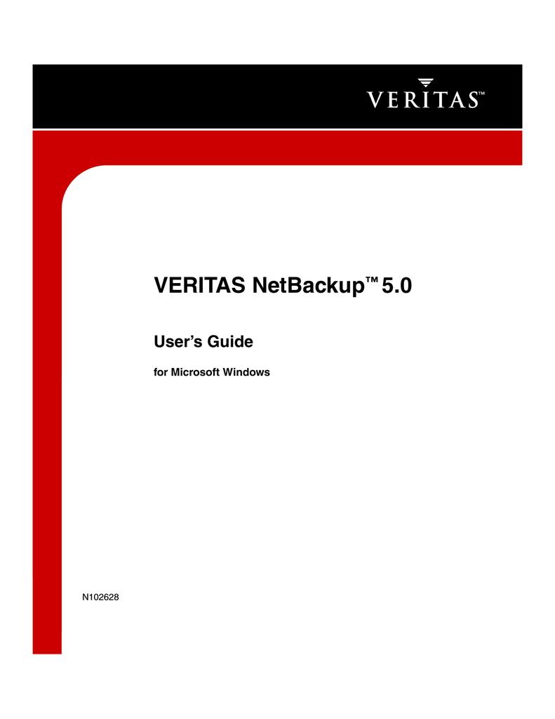 VERITAS NetBackup User's Guide For Windows | Manualzz