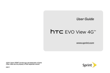 HTC Evo View 4G Sprint User guide | Manualzz