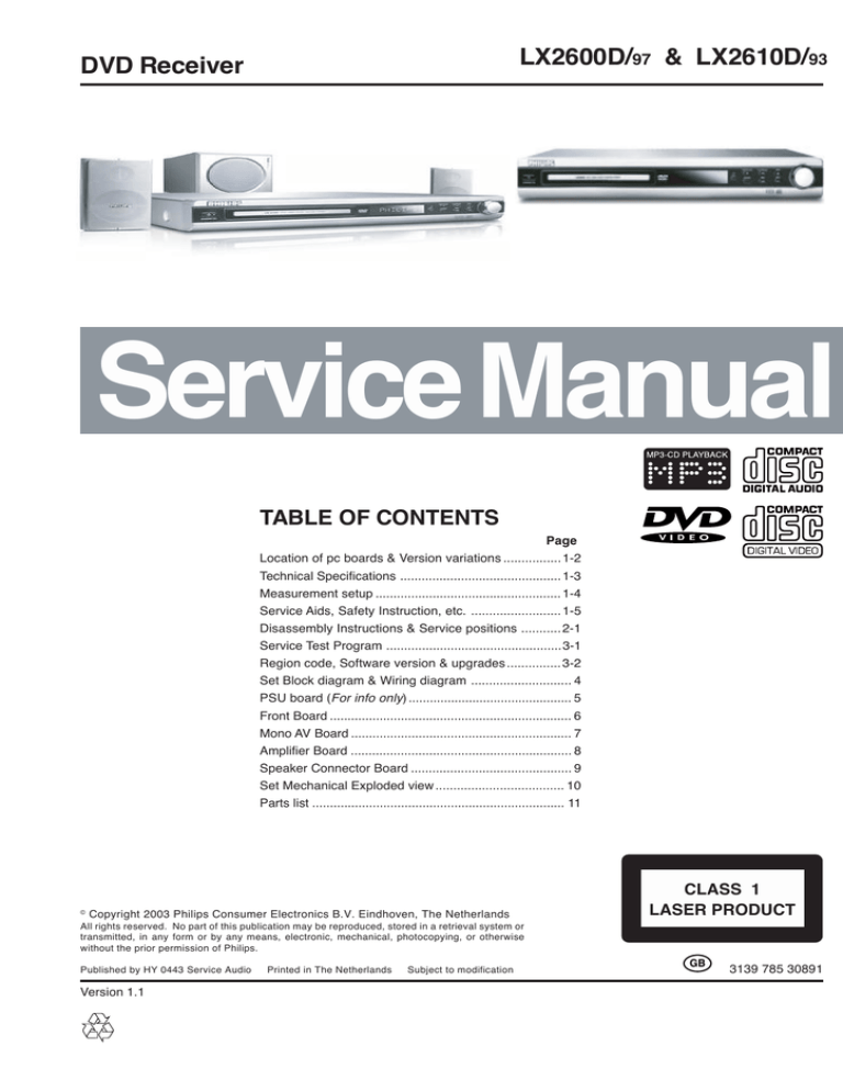 Service Manual Lx2600d 97 Manualzz