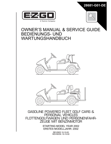 Ezgo Txt Maintenance Manual